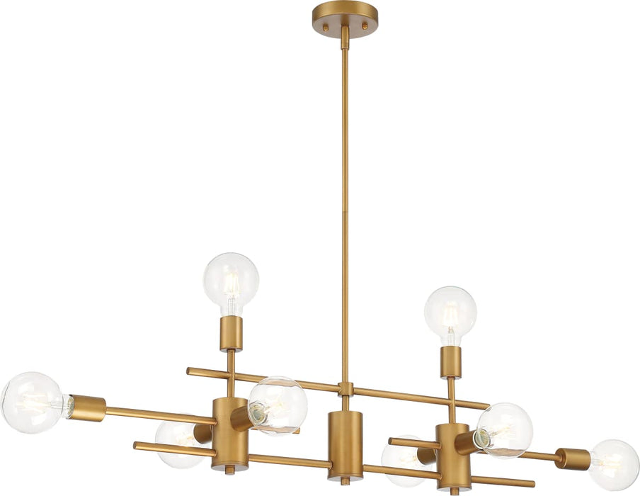 Island Pendant Nuvo 60-6872 Delphi - 8 Light - Island Pendant Fixture - Aged Gold Finish Nuvo