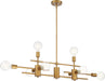 Island Pendant Nuvo 60-6872 Delphi - 8 Light - Island Pendant Fixture - Aged Gold Finish Nuvo