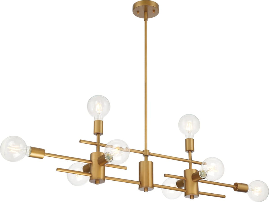 Island Pendant Nuvo 60-6872 Delphi - 8 Light - Island Pendant Fixture - Aged Gold Finish Nuvo