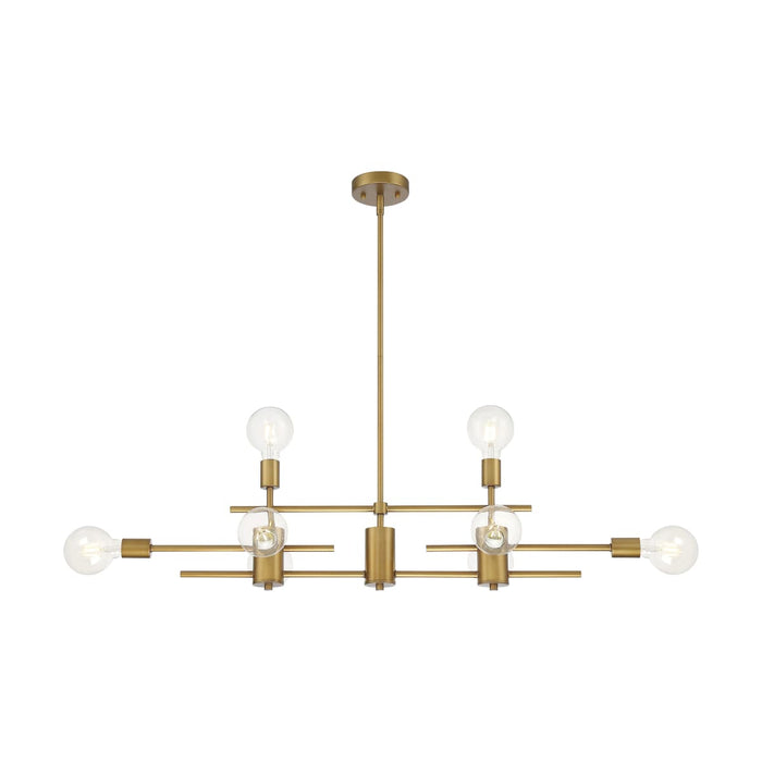 Island Pendant Nuvo 60-6872 Delphi - 8 Light - Island Pendant Fixture - Aged Gold Finish Nuvo