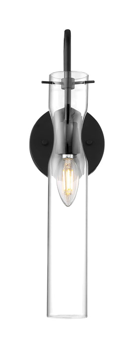 Sconce Nuvo 60-6875 Spyglass - 1 Light - Wall Sconce Fixture - Black Finish with Clear Glass Nuvo