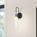 Sconce Nuvo 60-6875 Spyglass - 1 Light - Wall Sconce Fixture - Black Finish with Clear Glass Nuvo