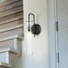 Sconce Nuvo 60-6875 Spyglass - 1 Light - Wall Sconce Fixture - Black Finish with Clear Glass Nuvo
