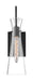 Sconce Nuvo 60-6877 Bahari - 1 Light - Wall Sconce Fixture - Black Finish with Clear Glass Nuvo