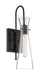 Sconce Nuvo 60-6877 Bahari - 1 Light - Wall Sconce Fixture - Black Finish with Clear Glass Nuvo