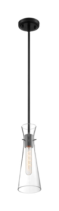 Mini Pendant Nuvo 60-6878 Bahari - 1 Light - Mini Pendant Fixture - Black Finish with Clear Glass Nuvo
