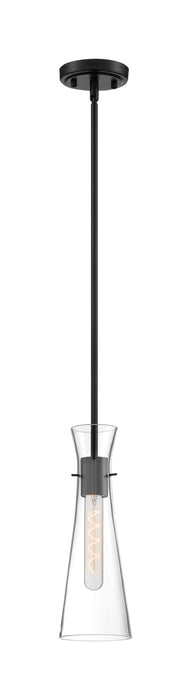 Mini Pendant Nuvo 60-6878 Bahari - 1 Light - Mini Pendant Fixture - Black Finish with Clear Glass Nuvo