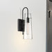 Sconce Nuvo 60-6879 Alondra - 1 Light - Wall Sconce Fixture - Black Finish with Clear Glass Nuvo