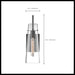 Sconce Nuvo 60-6879 Alondra - 1 Light - Wall Sconce Fixture - Black Finish with Clear Glass Nuvo