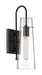 Sconce Nuvo 60-6879 Alondra - 1 Light - Wall Sconce Fixture - Black Finish with Clear Glass Nuvo