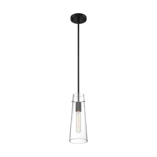 Mini Pendant Nuvo 60-6880 Alondra - 1 Light - Mini Pendant Fixture - Black Finish with Clear Glass Nuvo