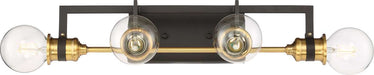 Vanity Nuvo 60-6974 Intention - 4 Light - Vanity - Warm Brass and Black Finish Nuvo