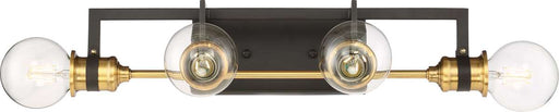 Vanity Nuvo 60-6974 Intention - 4 Light - Vanity - Warm Brass and Black Finish Nuvo