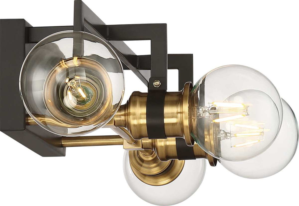 Vanity Nuvo 60-6974 Intention - 4 Light - Vanity - Warm Brass and Black Finish Nuvo