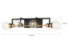 Vanity Nuvo 60-6974 Intention - 4 Light - Vanity - Warm Brass and Black Finish Nuvo