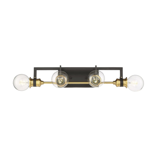 Vanity Nuvo 60-6974 Intention - 4 Light - Vanity - Warm Brass and Black Finish Nuvo