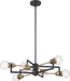Chandelier Nuvo 60-6976 Intention - 6 Light - Chandelier - Warm Brass and Black Finish Nuvo