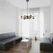 Chandelier Nuvo 60-6976 Intention - 6 Light - Chandelier - Warm Brass and Black Finish Nuvo