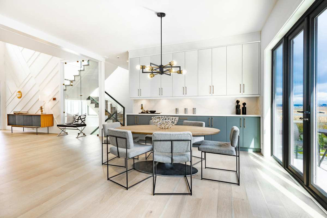 Chandelier Nuvo 60-6976 Intention - 6 Light - Chandelier - Warm Brass and Black Finish Nuvo