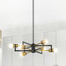 Chandelier Nuvo 60-6976 Intention - 6 Light - Chandelier - Warm Brass and Black Finish Nuvo