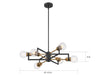 Chandelier Nuvo 60-6976 Intention - 6 Light - Chandelier - Warm Brass and Black Finish Nuvo