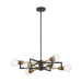 Chandelier Nuvo 60-6976 Intention - 6 Light - Chandelier - Warm Brass and Black Finish Nuvo