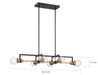 Island Pendant Nuvo 60-6977 Intention - 6 Light - Island Pendant Fixture - Warm Brass and Black Finish Nuvo