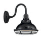 Sconce Nuvo 60-7001 Newbridge - 1 Light - Small Outdoor Wall Sconce Fixture - Gloss Black Finish with Silver and Textured Black Accents Nuvo