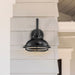 Sconce Nuvo 60-7001 Newbridge - 1 Light - Small Outdoor Wall Sconce Fixture - Gloss Black Finish with Silver and Textured Black Accents Nuvo