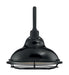 Sconce Nuvo 60-7002 Newbridge - 1 Light - Large Outdoor Wall Sconce Fixture - Gloss Black Finish with Silver and Textured Black Accents Nuvo
