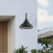 Sconce Nuvo 60-7002 Newbridge - 1 Light - Large Outdoor Wall Sconce Fixture - Gloss Black Finish with Silver and Textured Black Accents Nuvo