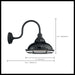 Sconce Nuvo 60-7002 Newbridge - 1 Light - Large Outdoor Wall Sconce Fixture - Gloss Black Finish with Silver and Textured Black Accents Nuvo