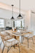 Pendant Nuvo 60-7003 Newbridge - 1 Light - Small Pendant Fixture - Gloss Black Finish with Silver and Textured Black Accents Nuvo
