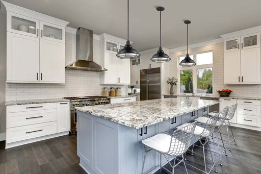 Pendant Nuvo 60-7004 Newbridge - 1 Light - Large Pendant Fixture - Gloss Black Finish with Silver and Textured Black Accents Nuvo