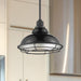 Pendant Nuvo 60-7004 Newbridge - 1 Light - Large Pendant Fixture - Gloss Black Finish with Silver and Textured Black Accents Nuvo
