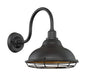 Sconce Nuvo 60-7012 Newbridge - 1 Light - Large Outdoor Wall Sconce Fixture - Dark Bronze Finish with Gold Accents Nuvo