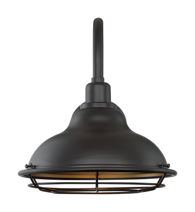 Sconce Nuvo 60-7012 Newbridge - 1 Light - Large Outdoor Wall Sconce Fixture - Dark Bronze Finish with Gold Accents Nuvo