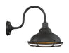 Sconce Nuvo 60-7012 Newbridge - 1 Light - Large Outdoor Wall Sconce Fixture - Dark Bronze Finish with Gold Accents Nuvo