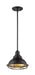 Pendant Nuvo 60-7013 Newbridge - 1 Light - Small Pendant Fixture - Dark Bronze Finish with Gold Accents Nuvo