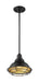Pendant Nuvo 60-7013 Newbridge - 1 Light - Small Pendant Fixture - Dark Bronze Finish with Gold Accents Nuvo