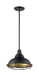 Pendant Nuvo 60-7014 Newbridge - 1 Light - Large Pendant Fixture - Dark Bronze Finish with Gold Accents Nuvo