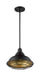 Pendant Nuvo 60-7014 Newbridge - 1 Light - Large Pendant Fixture - Dark Bronze Finish with Gold Accents Nuvo