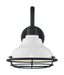 Sconce Nuvo 60-7021 Newbridge - 1 Light - Small Outdoor Wall Sconce Fixture - Gloss White Finish with Textured Black Accents Nuvo