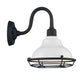 Sconce Nuvo 60-7021 Newbridge - 1 Light - Small Outdoor Wall Sconce Fixture - Gloss White Finish with Textured Black Accents Nuvo