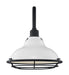 Sconce Nuvo 60-7022 Newbridge - 1 Light - Large Outdoor Wall Sconce Fixture - Gloss White Finish with Textured Black Accents Nuvo
