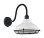 Sconce Nuvo 60-7022 Newbridge - 1 Light - Large Outdoor Wall Sconce Fixture - Gloss White Finish with Textured Black Accents Nuvo