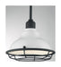 Pendant Nuvo 60-7023 Newbridge - 1 Light - Small Pendant Fixture - Gloss White Finish with Textured Black Accents Nuvo