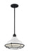 Pendant Nuvo 60-7024 Newbridge - 1 Light - Large Pendant Fixture - Gloss White Finish with Textured Black Accents Nuvo