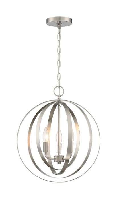 Pendant Nuvo 60-7047 Pendleton - 3 Light - Pendant Fixture - Brushed Nickel Finish Nuvo