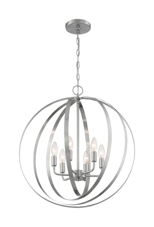 Pendant Nuvo 60-7048 Pendleton - 6 Light - Pendant Fixture - Brushed Nickel Finish Nuvo